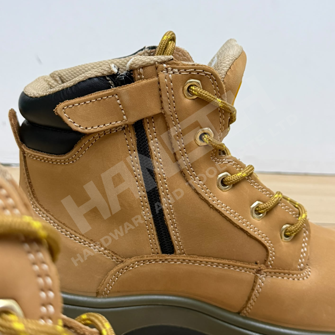D&D 08878 Tanned Grain Leather Medium-Cut Laced Safety Shoe with Steel Toe Cap 帮系带式钢头安全鞋