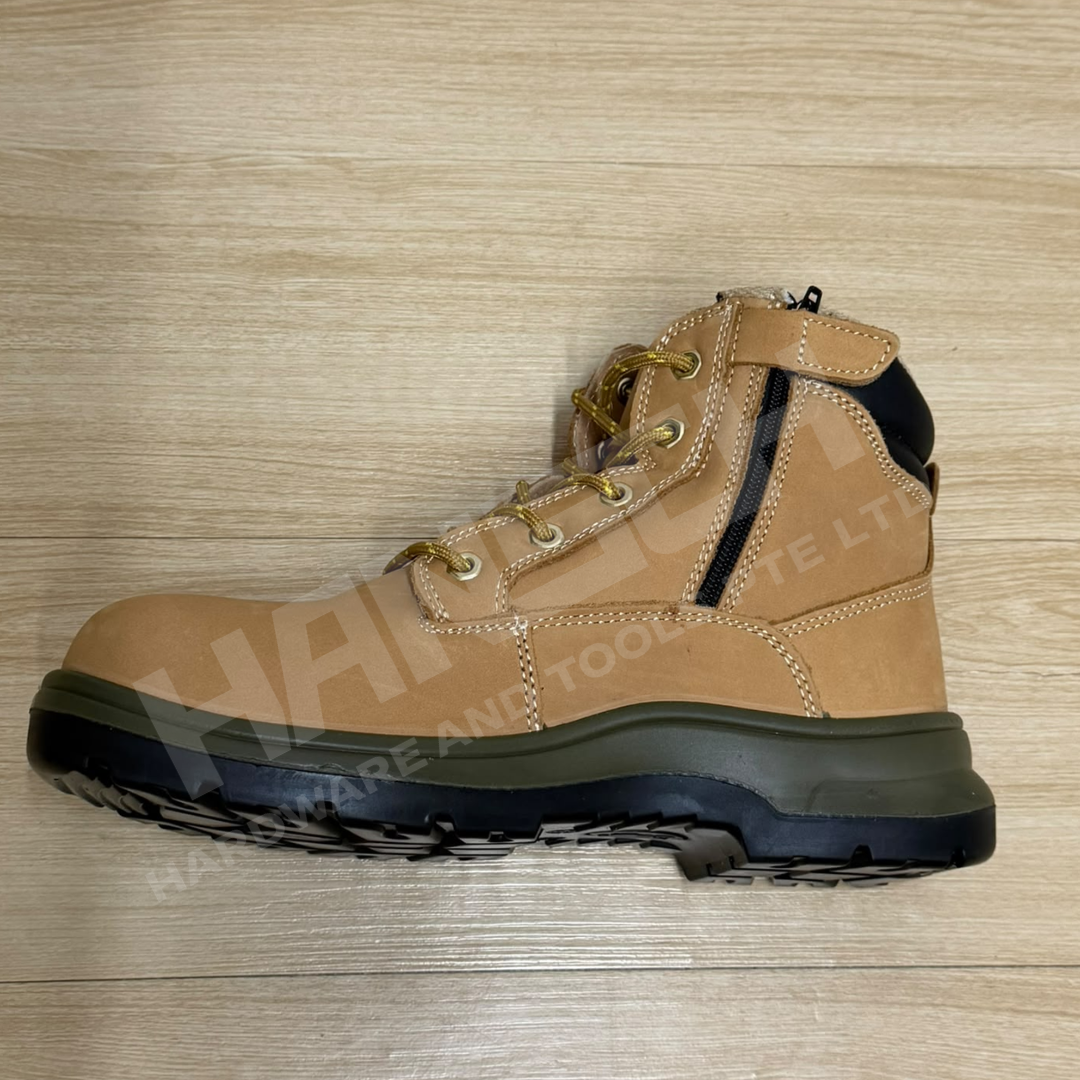 D&D 08878 Tanned Grain Leather Medium-Cut Laced Safety Shoe with Steel Toe Cap 帮系带式钢头安全鞋