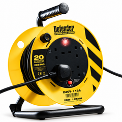Defender 240V 13A 4-Way Extension Cable Reel 20m 工业延长线电缆卷盘