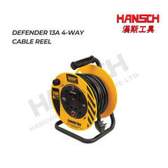 Defender 240V 13A 4-Way Extension Cable Reel 20m 工业延长线电缆卷盘