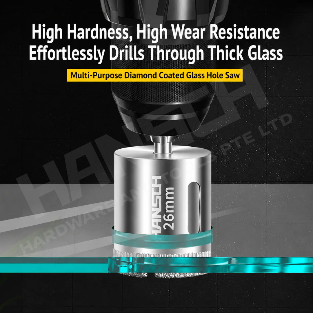 Diamond Coated Glass Hole Saw Drill Bit Set for Glass, Ceramic Tile, Marble & Porcelain Tile Drilling  大理石玻璃开孔器
