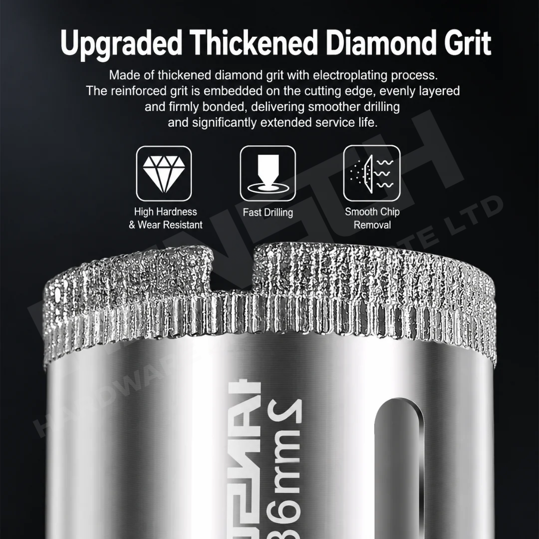Diamond Coated Glass Hole Saw Drill Bit Set for Glass, Ceramic Tile, Marble & Porcelain Tile Drilling  大理石玻璃开孔器