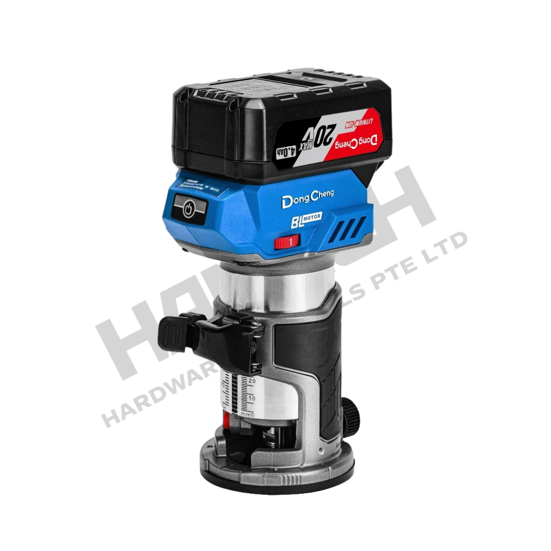 Dong Cheng DCKIT17 20V 4.0Ah Lithium-Ion Cordless 3-Tool Combo Kit – DCMP6Z Trimmer + DCMQ85Z Jig Saw + DCJZ2060IZ Impact Driver Drill 锂电无绳三件套工具组合 (修边机 + 曲线锯 + 冲击电钻)