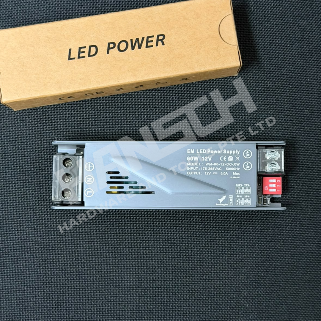 EM LED Switching Power Supply 60W 12V DC 5A (WM-60-12-CC-XW) LED电源供应器