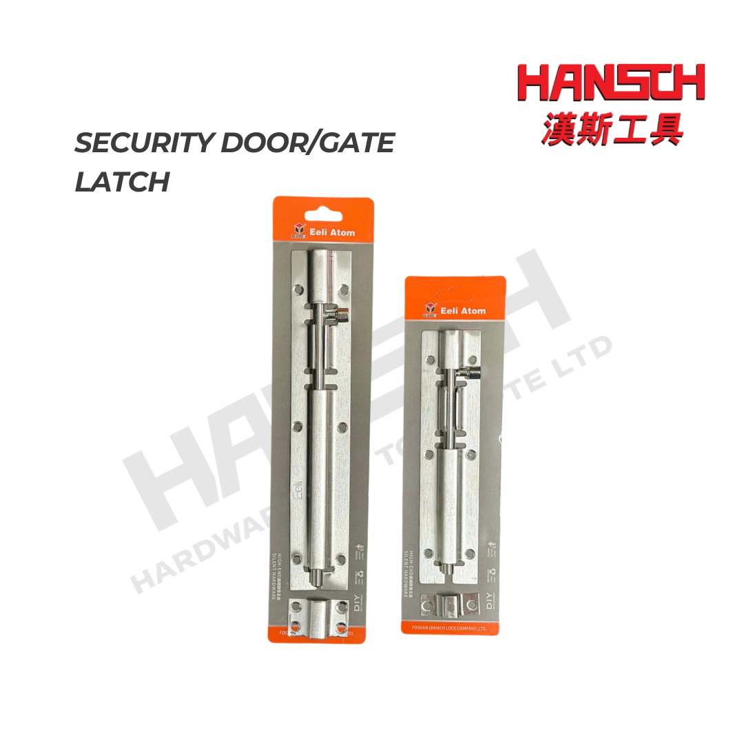Eeli Atom Stainless Steel Door Tower Bolt / Slide Bolt Lock – Heavy Duty Security Latch for Door & Gate 门窗大门安全锁扣