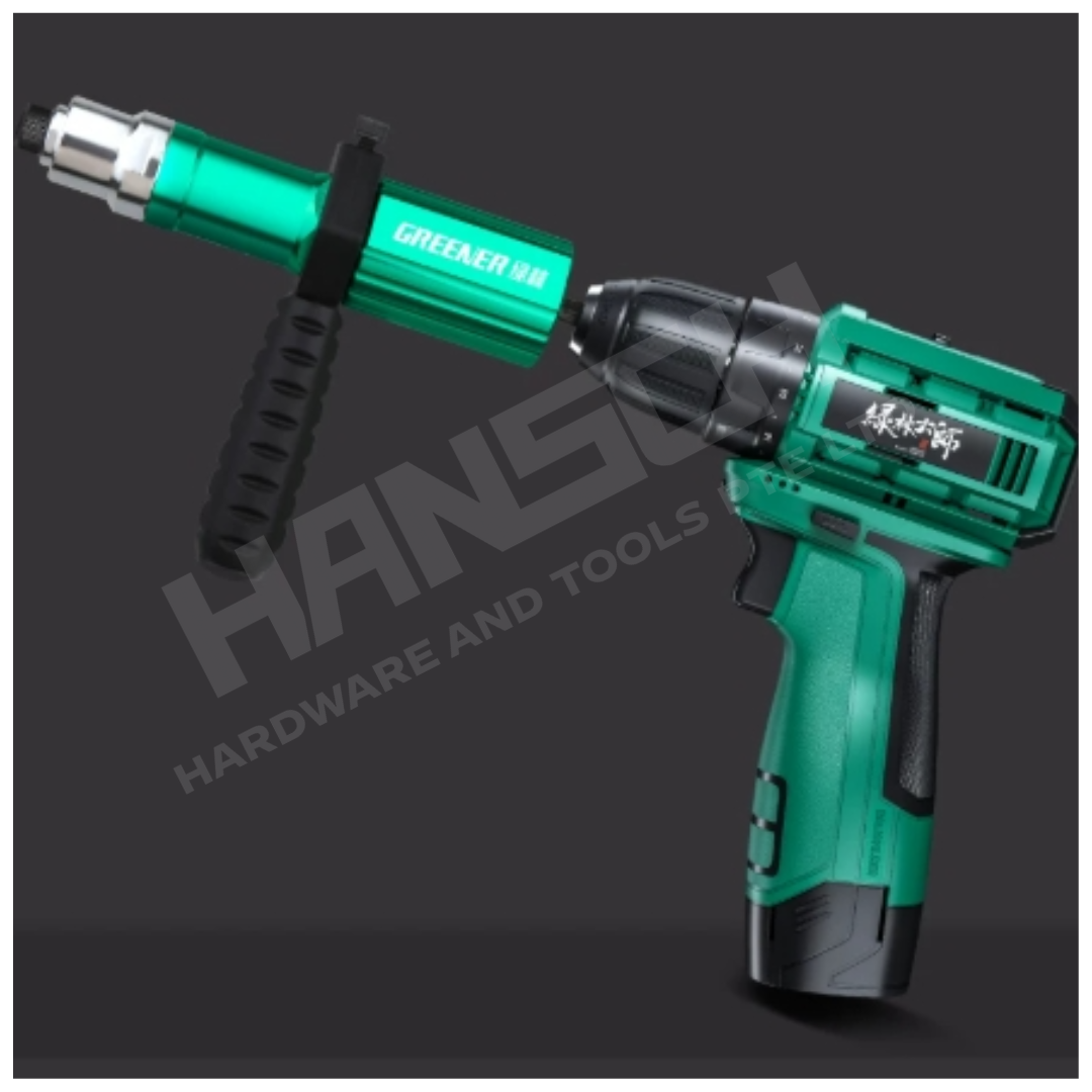 GREENER Electric Rivet Gun Adapter for Cordless Drill 电动拉铆枪转换接头