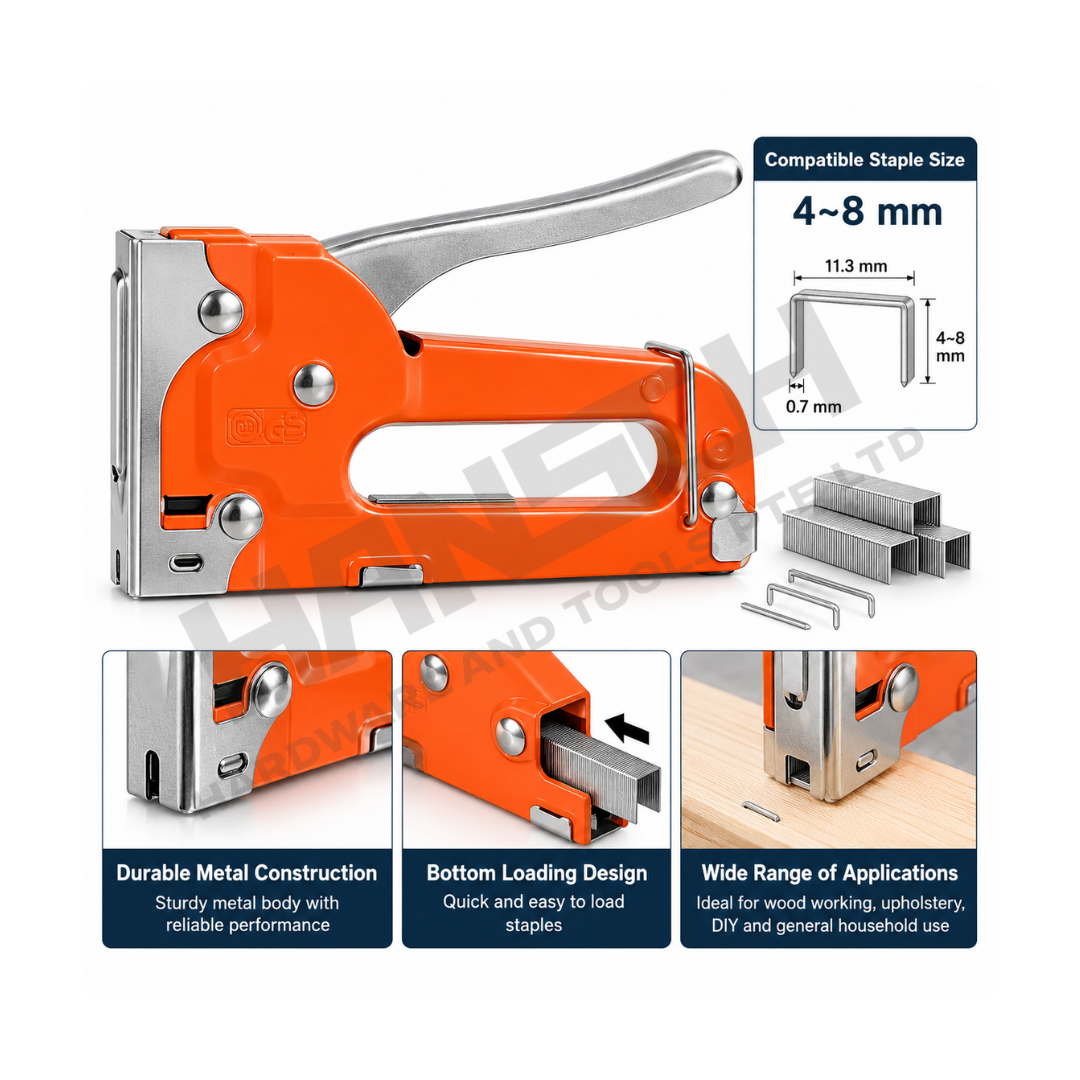 Fine Wire Stapler Manual Staple Gun Tacker 4–8mm 手动打钉枪