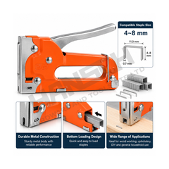 Fine Wire Stapler Manual Staple Gun Tacker 4–8mm 手动打钉枪