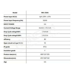 G-FORCE Gasless Welding Machine (WS-250A) for Welding SS 电焊机