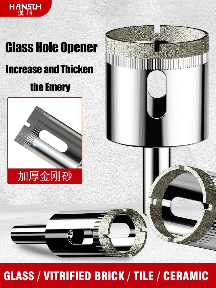 Glass Hole Opener, Glass Drill Bit Stable Reliable High Efficiency Premium Material Sturdy Durable for Tile for Glass
