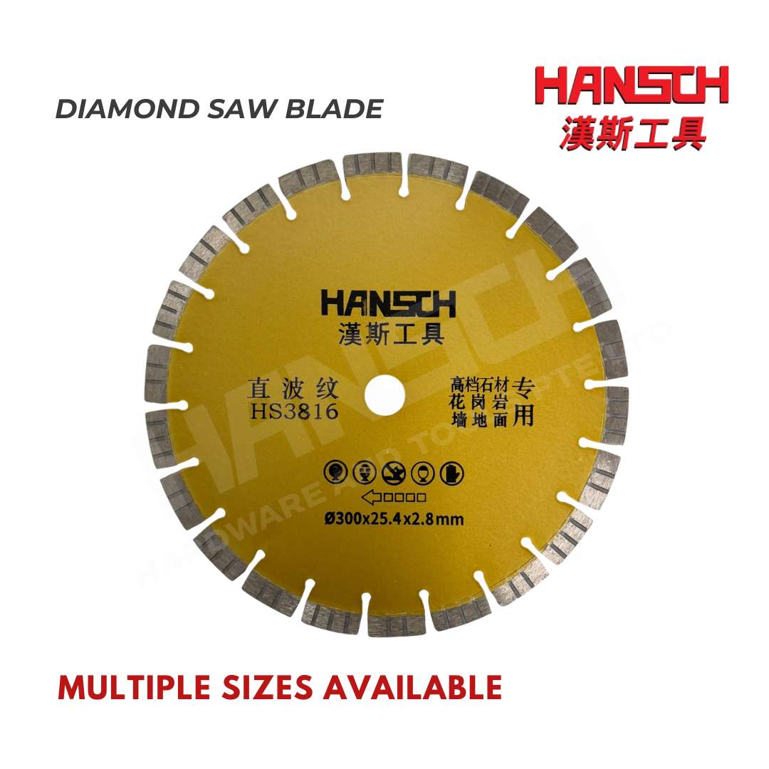 Hansch HS3816 Straight Diamond Saw Blade for Granite, Stone, Wall & Floor Cutting 直波纹金刚石锯片 波纹金刚石锯片