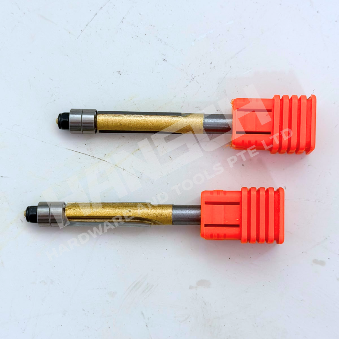 Hansch 1/4" Shank Double Bearing Trimming Router Bit 5/16" Woodworking Trim Router Cutter 双轴承修边刀