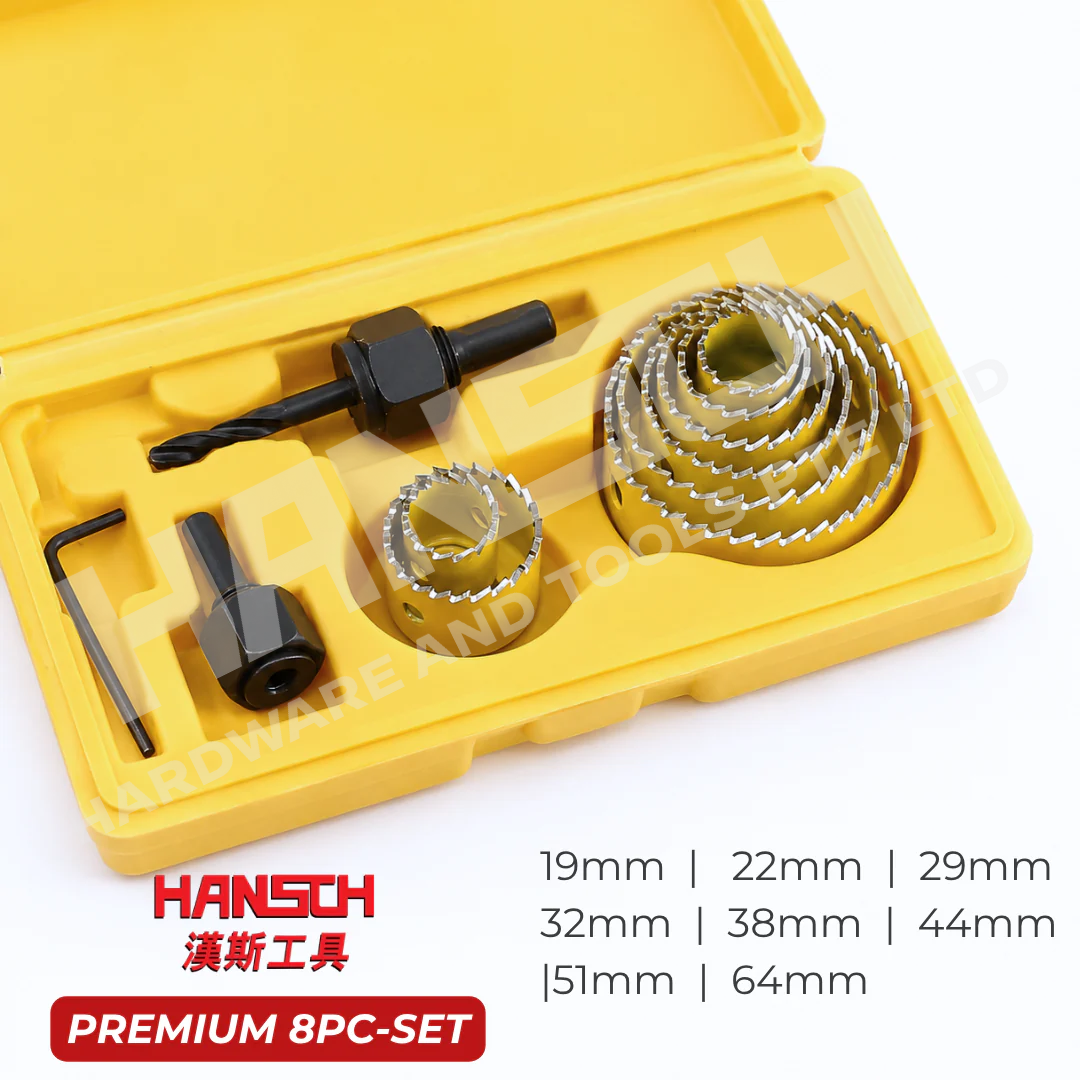 Hansch Hole Saw Set Premium Woodmaking Tool Set | Cutter Kit for Wood