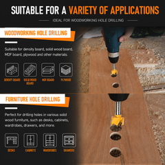 Hansch Extended Woodworking Hole Opening 16mm-35mm Wood Hole Saw 汉斯木工开孔器(加长)
