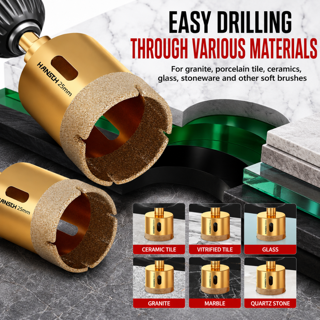 Hansch Brazed Diamond Hole saw Drill Bit for Tiles Marble Ceramic