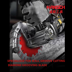 Hansch Diamond Saw Blade Wall Cutting Disc (墙槽切割片) –  Concrete Wall Blade for Cement, Brick & Stone (Angle Grinder Compatible)