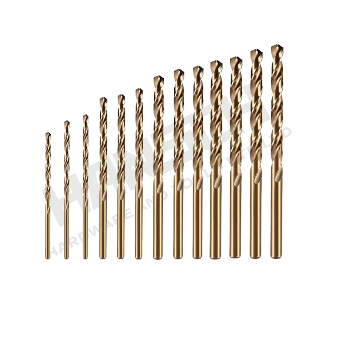 Hansch HSS-CO Cobalt Drill Bit Set | High Hardness Twist Drill for Stainless Steel, Metal, Wood | Straight Shank (直柄麻花钻)