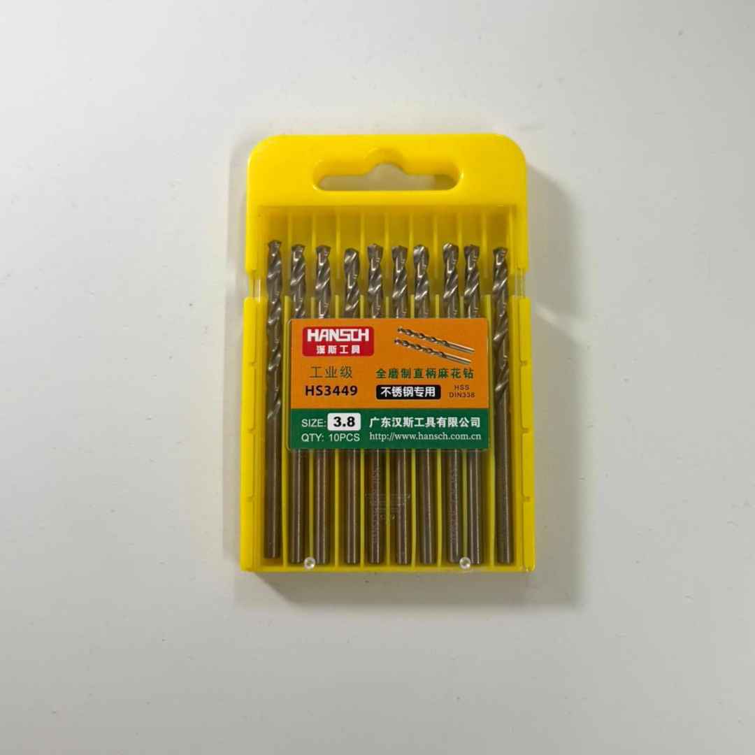 Hansch HSS-CO Cobalt Drill Bit Set | High Hardness Twist Drill for Stainless Steel, Metal, Wood | Straight Shank