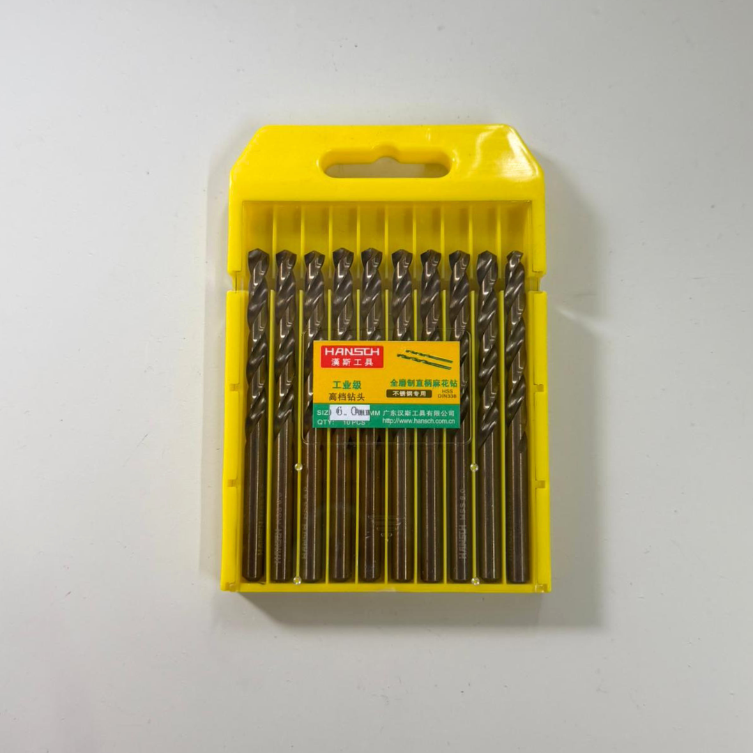 Hansch HSS-CO Cobalt Drill Bit Set | High Hardness Twist Drill for Stainless Steel, Metal, Wood | Straight Shank