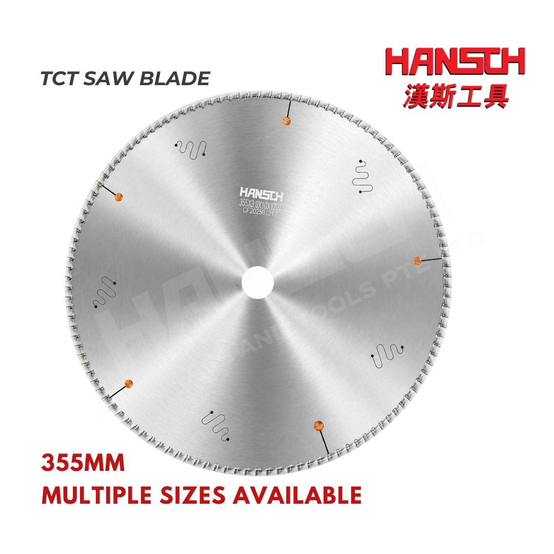 Hansch TCT Circular Saw Blade 355mm Industrial Cutting Applications 切铝合金锯片
