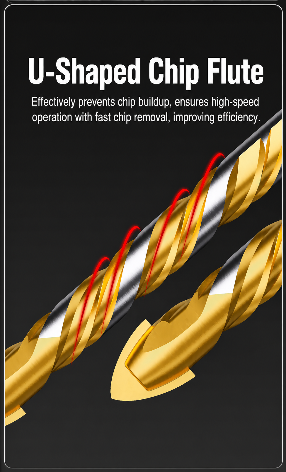 Hansch Triangular Heavy-Duty Wall Penetration Drill Bit for Concrete & Tile