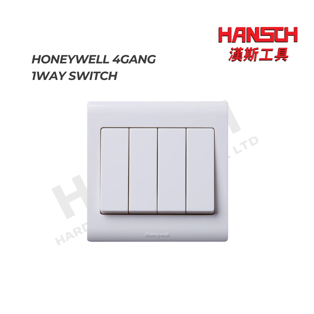 Honeywell 4 Gang 1-Way 16AX Wide Rocker Switch 宽面板灯开关