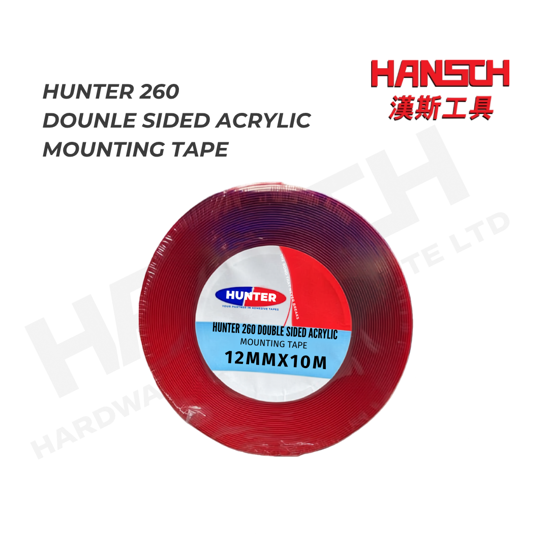 Hunter 260 Clear Strong Bond Double Sided Acrylic Mounting Tape 透明亚克力强力双面安装胶带