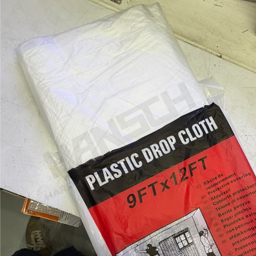 Plastic Drop Cloth– Protective Dust & Paint Cover Sheet for Renovation, Construction & Painting 装修油漆防尘遮盖布
