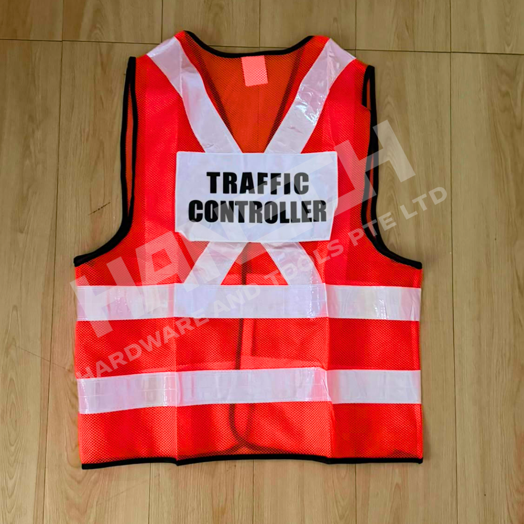 PPE Industrial Worksite Safety Vest with Printed Job Role 高可视反光网布安全背心
