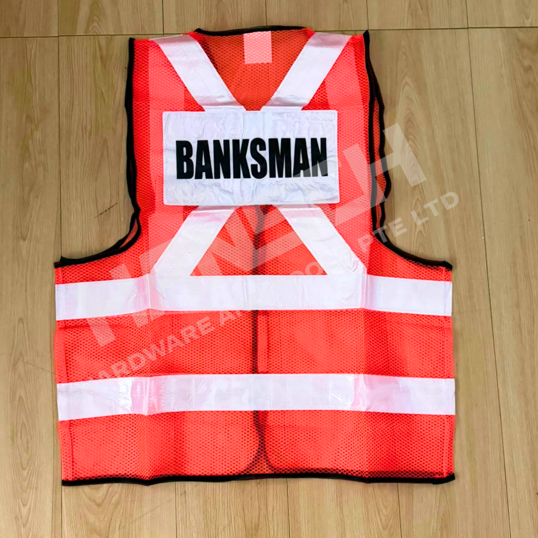 PPE Industrial Worksite Safety Vest with Printed Job Role 高可视反光网布安全背心