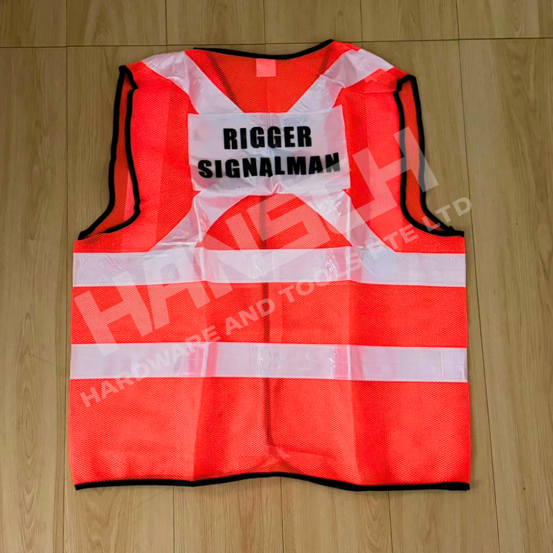 PPE Industrial Worksite Safety Vest with Printed Job Role 高可视反光网布安全背心