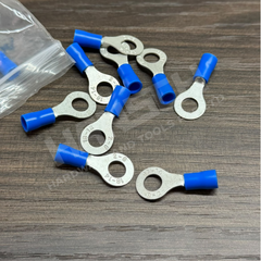 Insulated Ring Crimp Terminal Connector Blue 16-14 AWG 蓝色绝缘圆环冷压端子