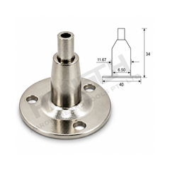K673 Grip System DH-13.5.1 Iron Nickel Finish | Industrial Furniture Grip Fitting 工业夹持系统  铁制安装底座