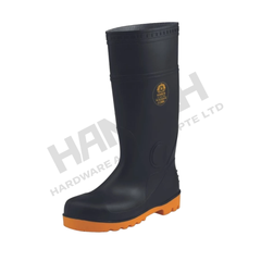 KING'S KV20X Black PVC Safety Boots with Steel Toe Cap Anti-Slip Safety Boots 防滑工作水鞋 安全靴