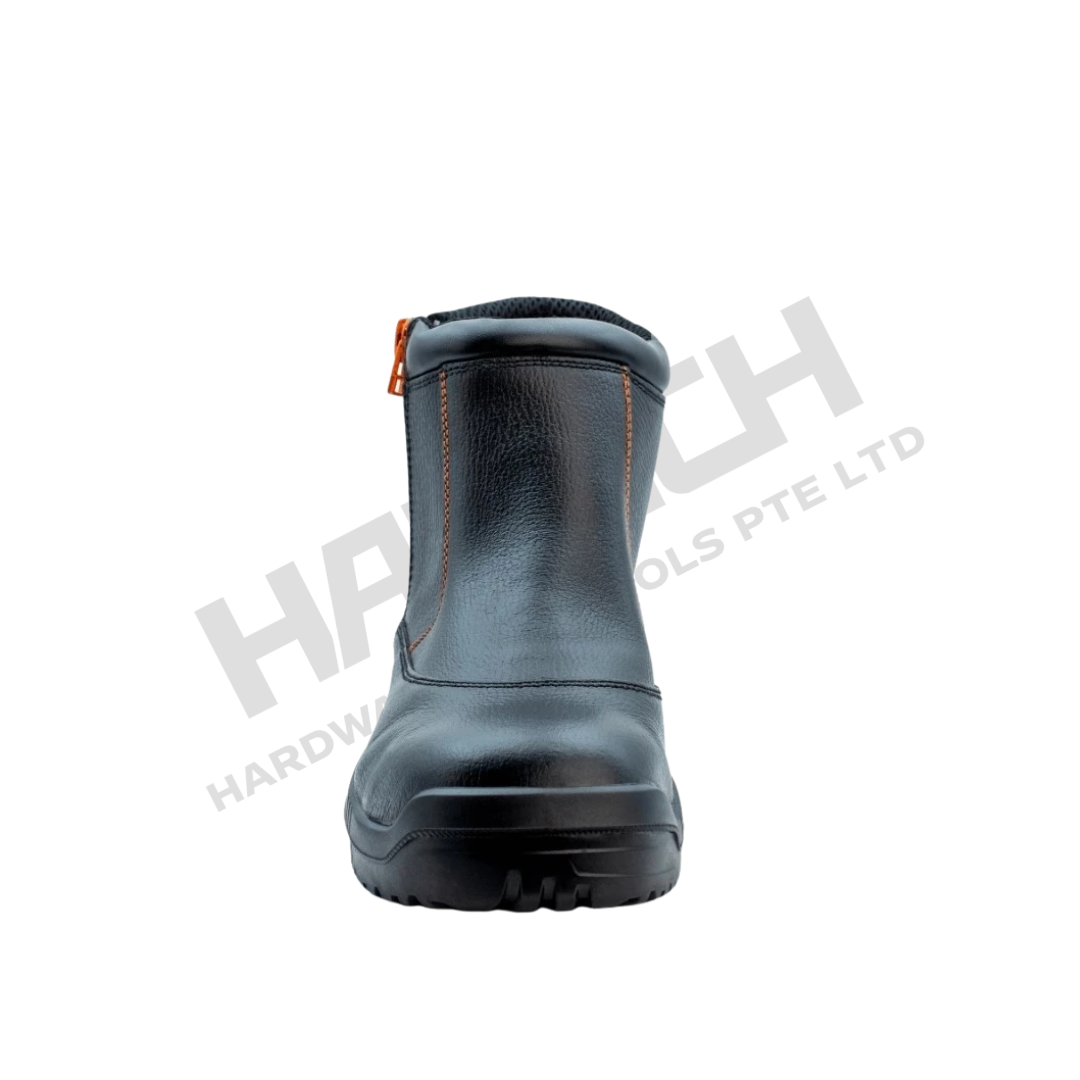 KING'S WD206 Black Zipper Mid Cut Safety Shoes Boots  中帮侧拉链安全靴