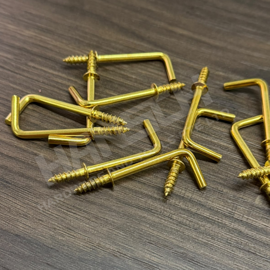 L-Shaped Screw Hook | Right Angle Screw Hook Various Sizes L型直角螺丝挂钩 - 多种尺寸可选