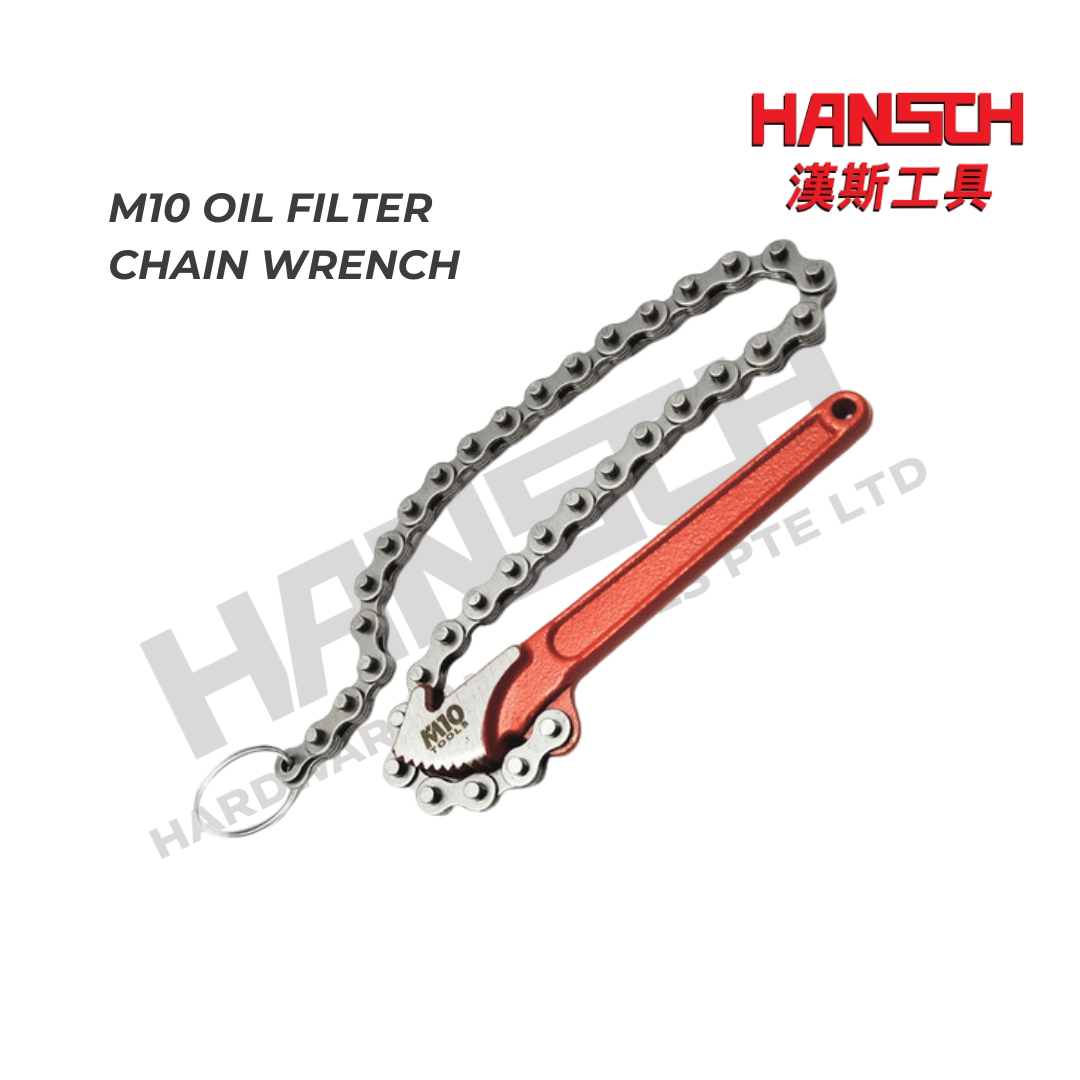 M10 Oil Filter Chain Wrench 5" Capacity (CW-06) Adjustable Chain Type Oil Filter Removal Tool 机油滤清器链条扳手