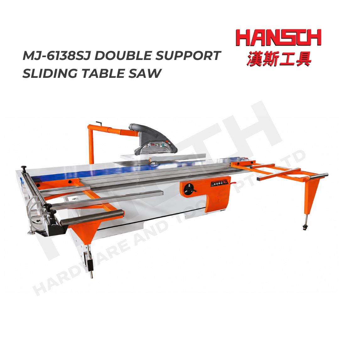 G-Force MJ-6138SJ 45° Double Support Precision Sliding Table Saw – 3.8M Woodworking Panel Saw 双托料精密推台锯