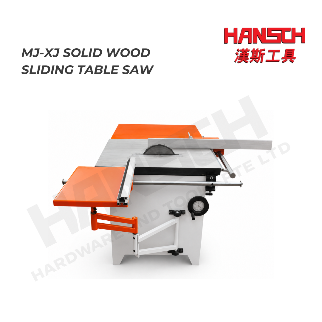 MJ-XJ 45° Solid Wood Sliding Table Saw 1M Adjustable Precision Wood Cutting Machine 实木推台锯