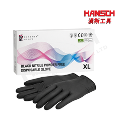 Black Nitrile Powder-Free Disposable Gloves – Non-Sterile Single Use 一次性防护手套