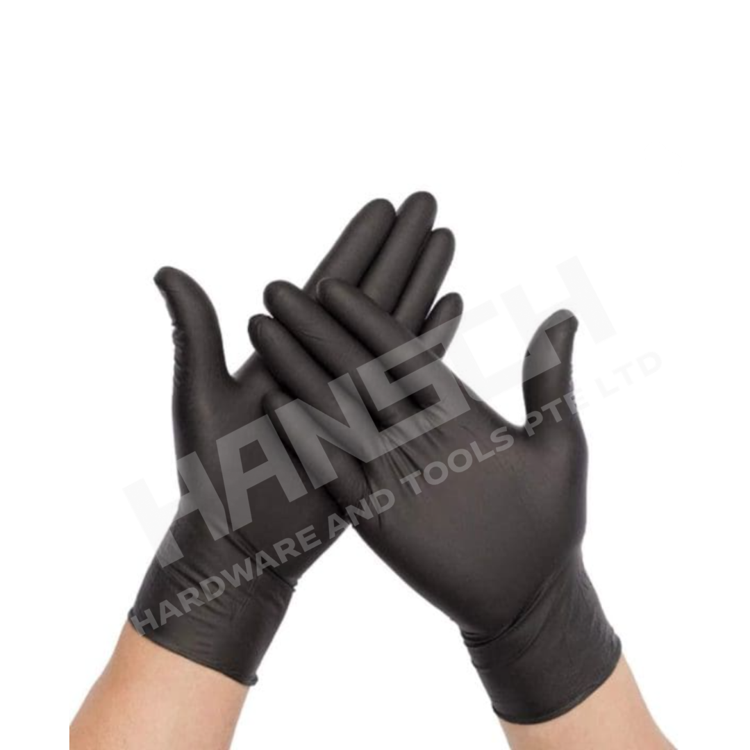 Black Nitrile Powder-Free Disposable Gloves – Non-Sterile Single Use 一次性防护手套