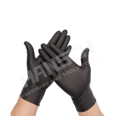Black Nitrile Powder-Free Disposable Gloves – Non-Sterile Single Use 一次性防护手套
