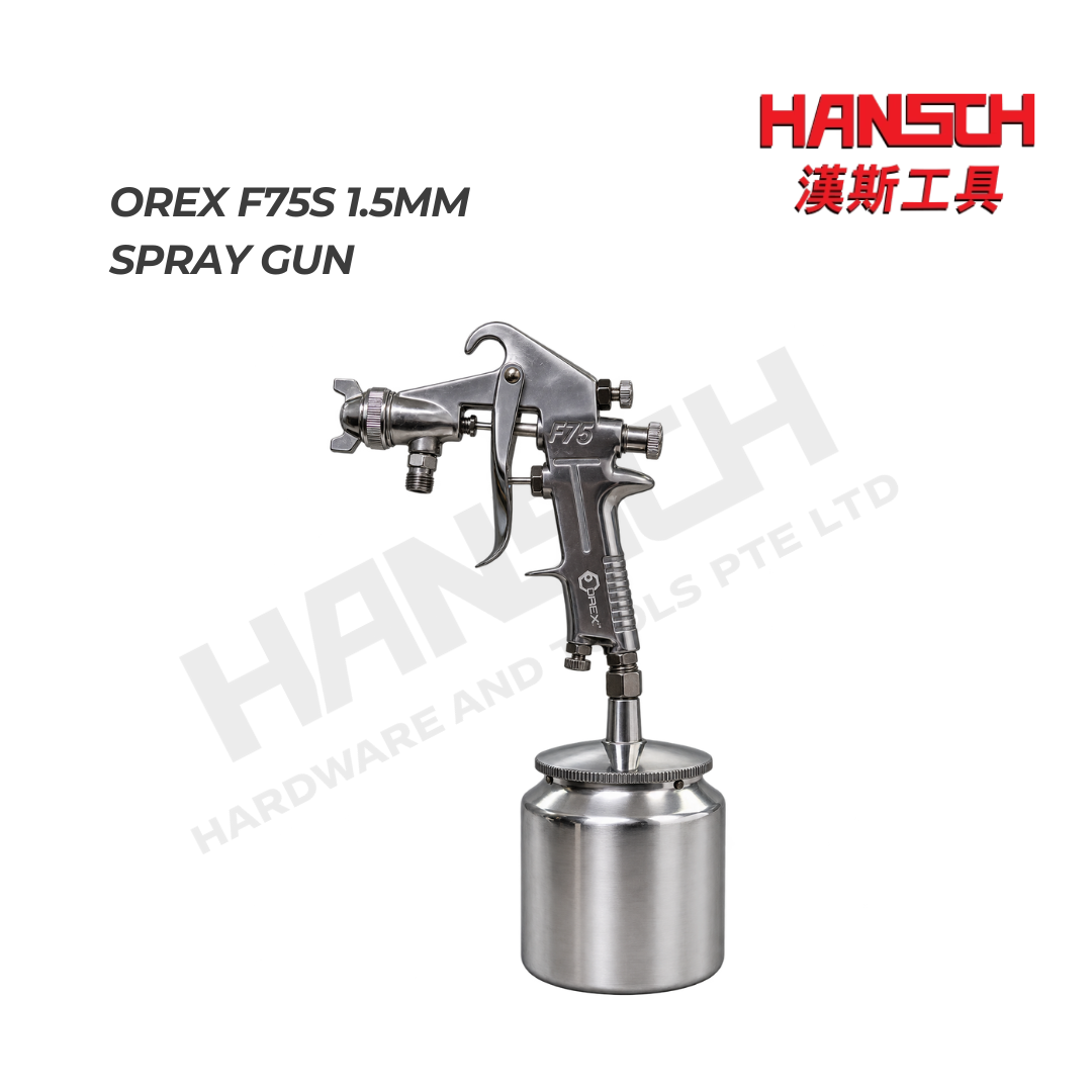 OREX F75S 1.5mm Pneumatic Suction Feed Spray Gun 750ml 气动吸上式喷漆枪