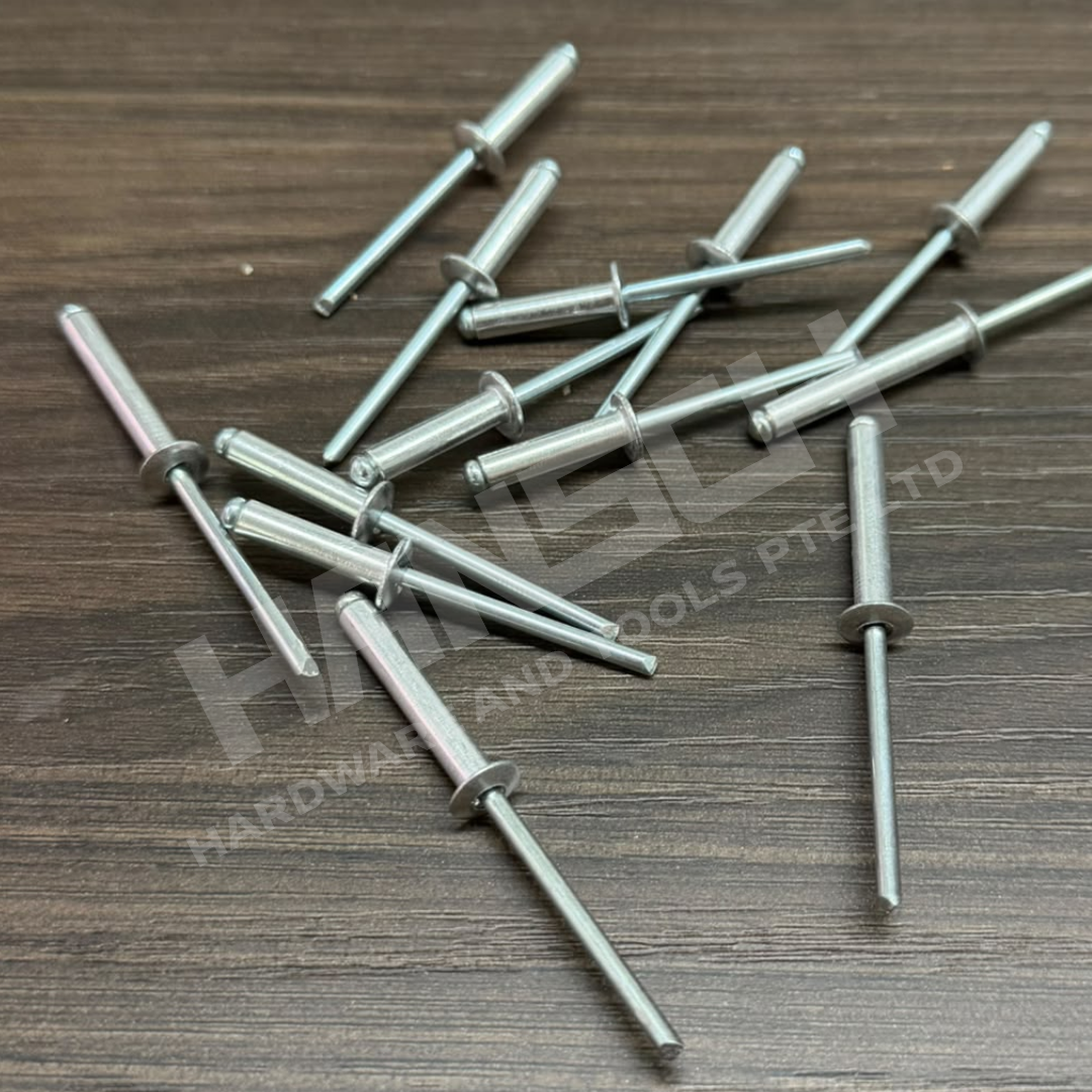 Open End Blind Pop Rivets – Round Head Metal Fastening Rivets (Various Sizes) 圆头抽芯铆钉 / 拉钉- 多种尺寸可选