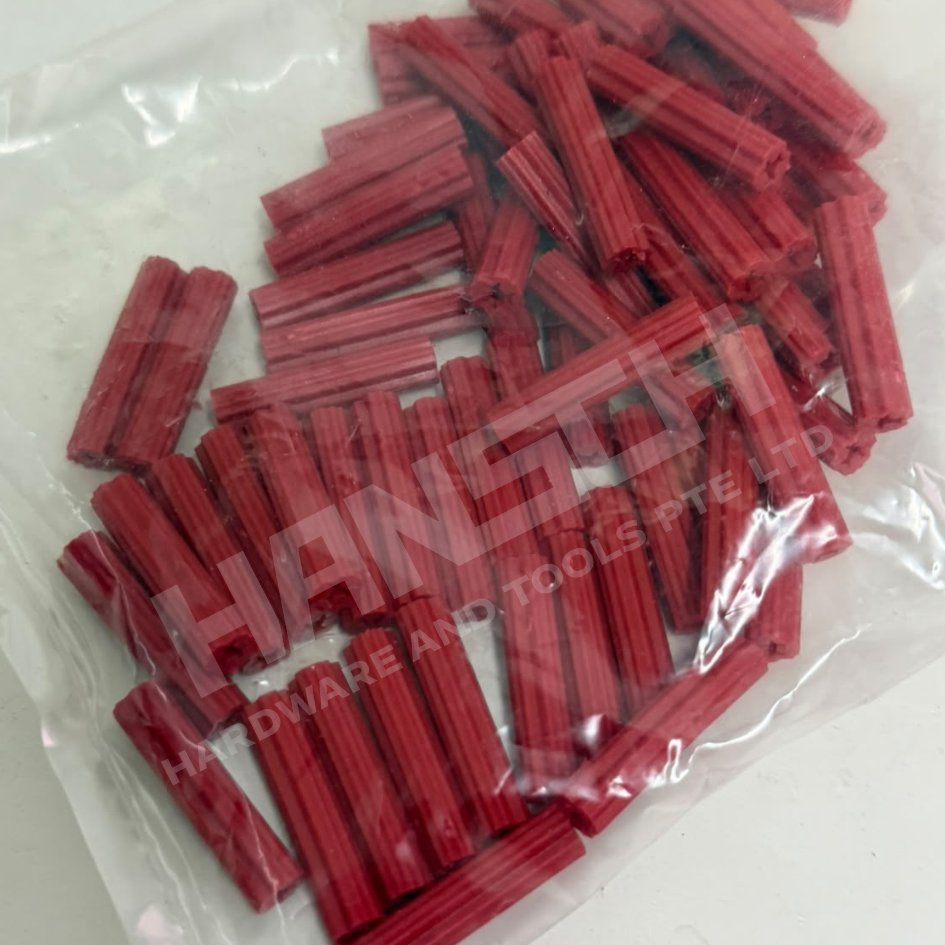 PVC Wall Plug 6 x 25mm (Multiple Sizes Avaialable) 塑料墙塞 / 膨胀胶塞 - 多种尺寸可选