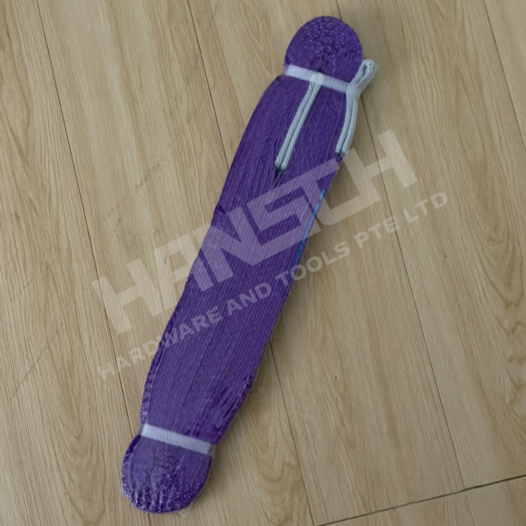 Polyester Flat Webbing Lifting Sling 1,000kg × 8m Double-Ply Eye-to-Eye Sling 平吊装带