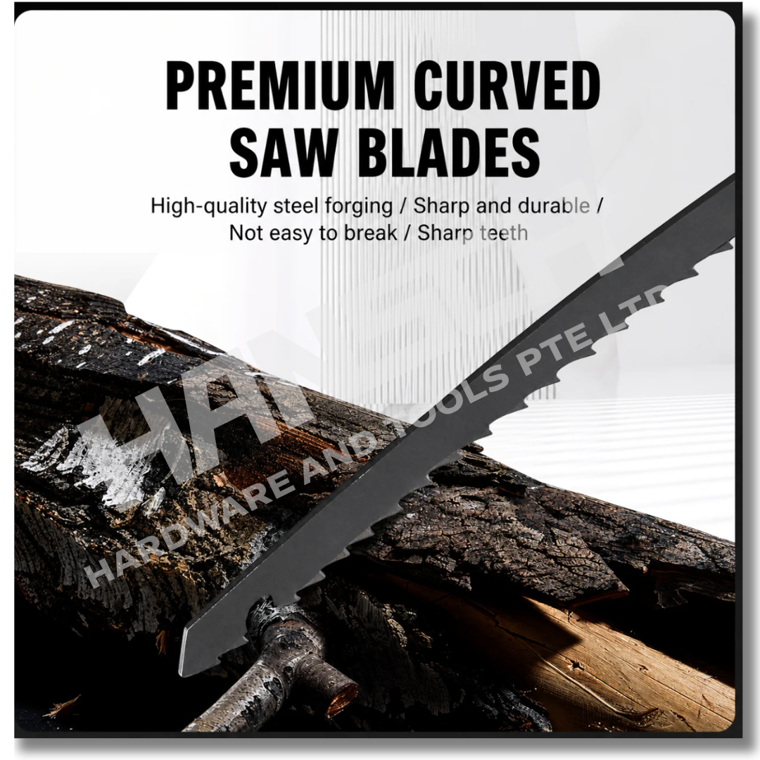 Hansch Jigsaw Blades – Woodworking Extra-Long Coarse & Fine Teeth Wood / Metal Cutting