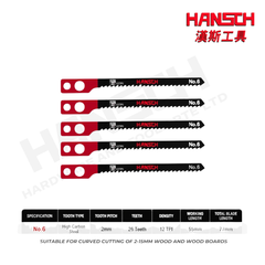 Hansch Jigsaw Blades – Woodworking Extra-Long Coarse & Fine Teeth Wood / Metal Cutting