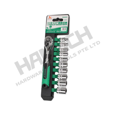 Wynn’s 1/4" Drive Metric Socket & Quick Release Ratchet Wrench 11PCS Set (W0688C) 公制套筒快速棘轮扳手组  工具套装