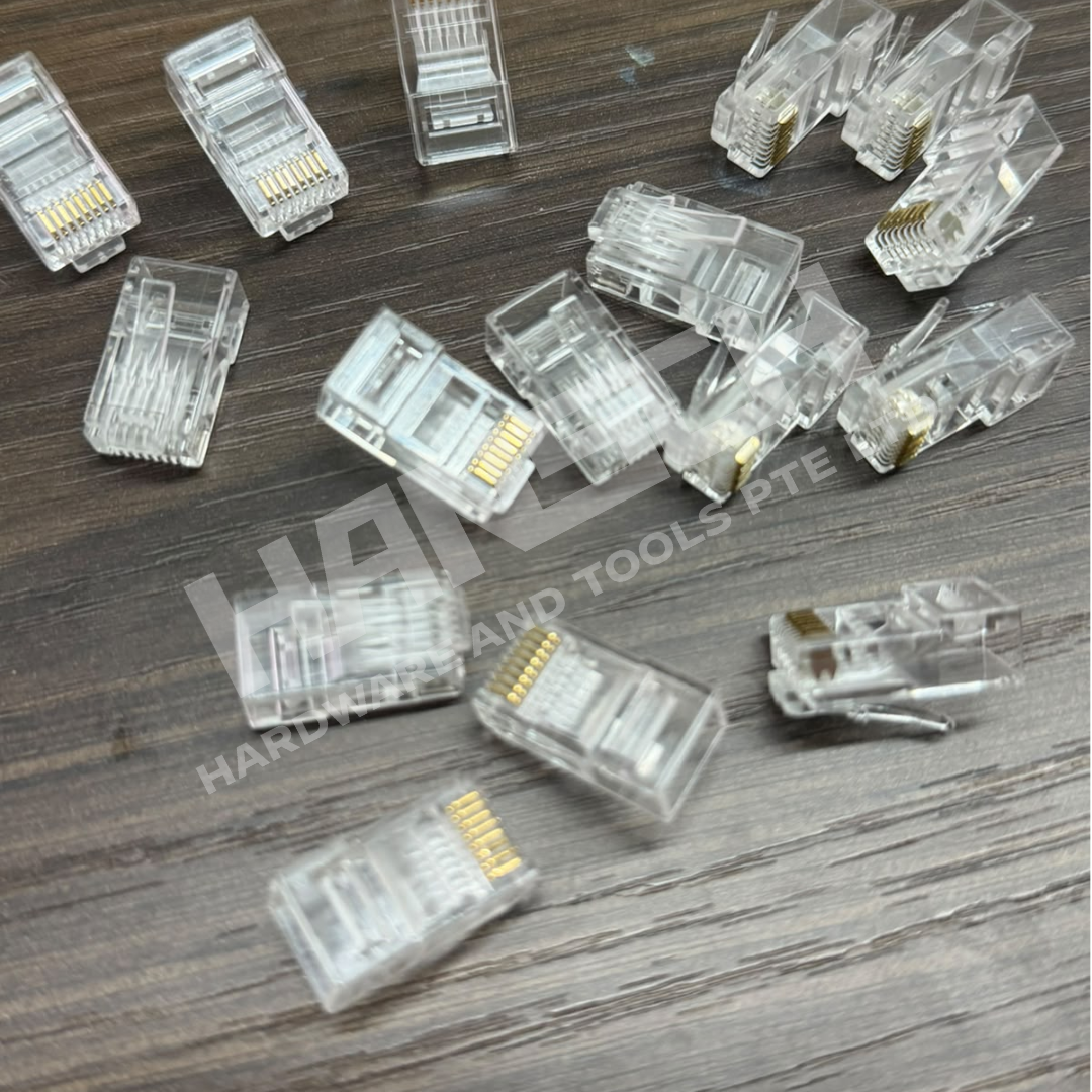 RJ45 Cat6 8P8C Modular Plug Connector – Clear Ethernet LAN Cable Crimp Plug 网络水晶头 网线接头